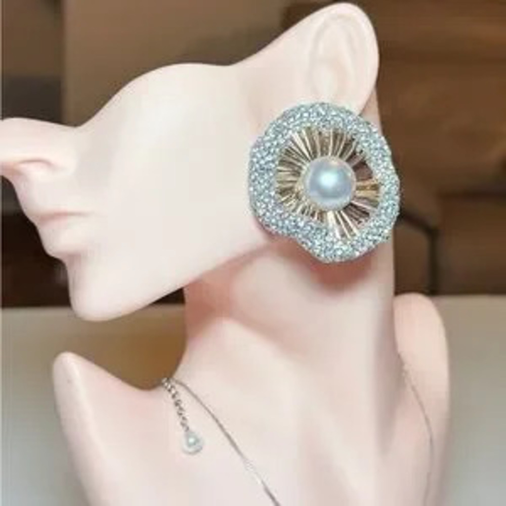 Trendy Silver and Gold Statement Earrings